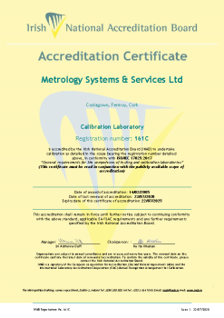 Metrology Systems & Services Ltd - 161C Cert  summary image
