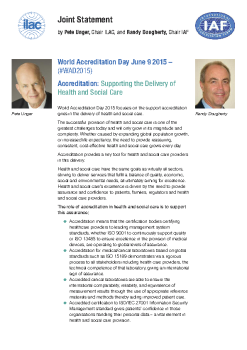 Joint Statement on World Accreditation Day 2015 summary image