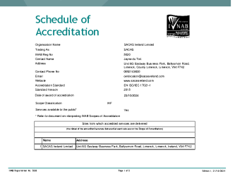  SACAS Ireland Limited - 5020 summary image