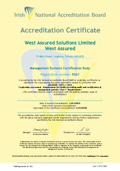West Assured Solutions - 5021 Cert summary image