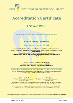 HSE Mid West - 303MT Cert summary image