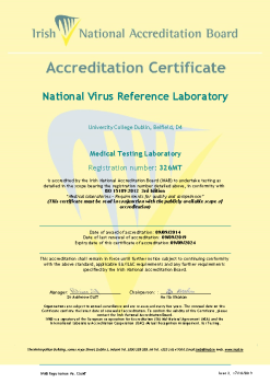 National Virus Reference Laboratory - 326MT Cert summary image