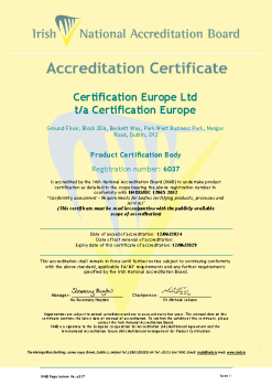 Certification Europe Ltd - 6037 Cert summary image