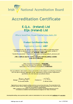 E.Q.A. (Ireland) Ltd 6007 Cert  summary image