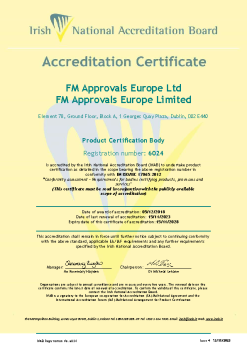 FM Approvals Europe Ltd - 6024 Cert summary image