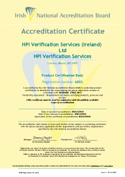 HPI Verification Services (Ireland) Ltd Cert 6022 summary image