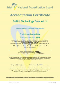 Satra Technology Europe Ltd 6020 - Cert summary image