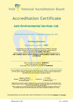 Axis Environmental Services Ltd. - 408T Cert summary image
