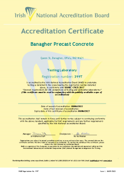Banagher Precast Concrete - 399T Cert summary image