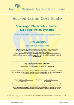 Connaught Electronics Limited - 381T Cert summary image
