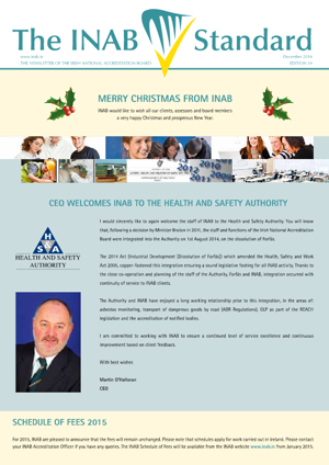 INAB Newsletter December 2014