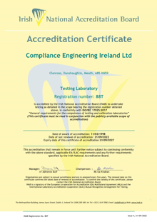 Compliance Engineering Ireland Ltd  88T Cert thumbnail
