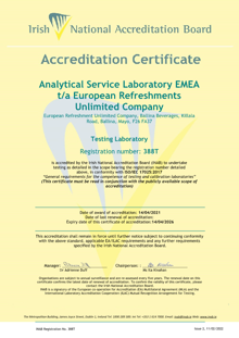 Analytical Services Laboratory EMEA  388T Cert thumbnail