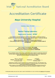 Mayo University Hospital  207MT Cert thumbnail