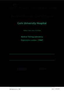 Cork University Hospital  199MT Cert thumbnail