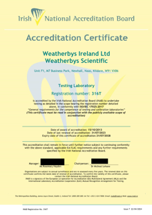 Weatherbys Ireland Ltd  316T Cert thumbnail