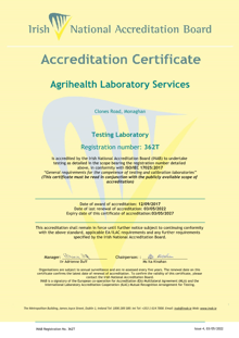 Agrihealth Laboratory Services  362T Cert thumbnail