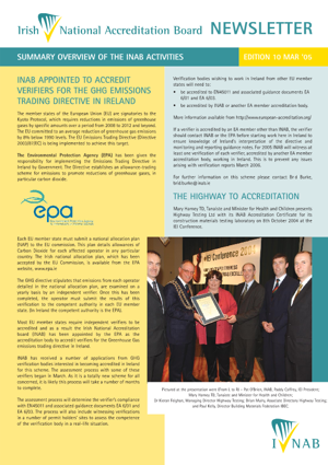 INAB Newsletter March 2005