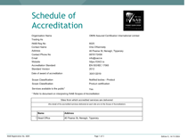 OMNI Assured Certification International Limited 6025 Scope thumbnail