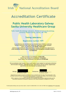 Public Health Microbiology Laboratory Galway  97T Cert thumbnail