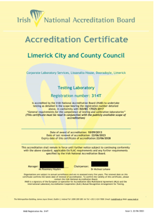 Limerick City and County Council  314T Cert thumbnail
