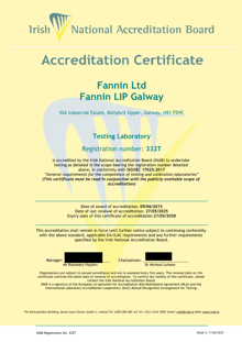 Fannin Ltd  332T Cert thumbnail