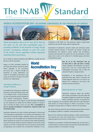 INAB Newsletter June 2014