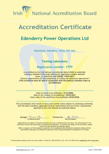 Edenderry Power Operations Ltd  177T Cert thumbnail