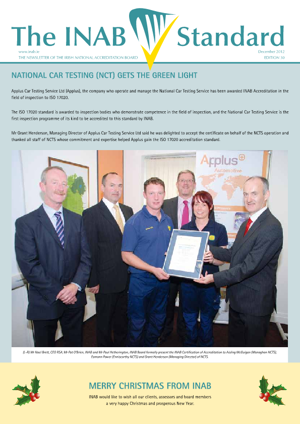 INAB Newsletter December 2012