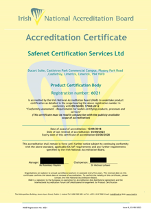 Safenet Certification Services Ltd  6021 Cert thumbnail