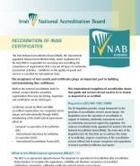 Recognition of INAB Certificates PIC